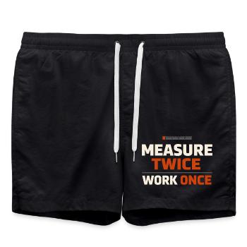 Blue Collar Lifestyle Blue Collar Pride Working - Swim Trunks - black - Front - AI Model Male 185 light (185cm)
