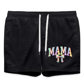 Mama Mom Life Floral Mom Baseball Mama - Swim Trunks - black - Front - AI Model Male 185 light (185cm)