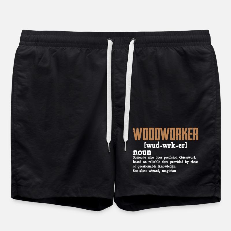 Woodworker Definition Gift Artisan - Swim Trunks - black