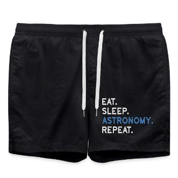 Eat Sleep Astronomy Repeat - Badeshorts - Schwarz - Vorne - AI Model Male 185 light (185cm)