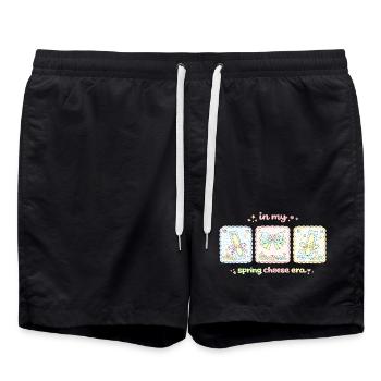 In My Spring Cheese Era Kawaii Pastel Coquette - Short de bain - noir - Devant - AI Model Male 185 light (185cm)