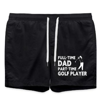 Full-Time Dad Part-Time Golf Player – Gift - Short de bain - noir - Devant - AI Model Male 185 light (185cm)