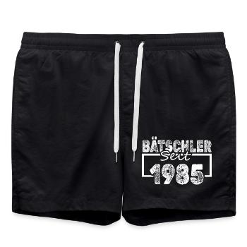 1985 - Badeshorts - Schwarz - Vorne - AI Model Male 185 light (185cm)