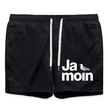 Ja Moin Norddeutschland Hamburg Gamer Meme Moin - Badeshorts - Schwarz - Vorne - AI Model Male 185 light (185cm)