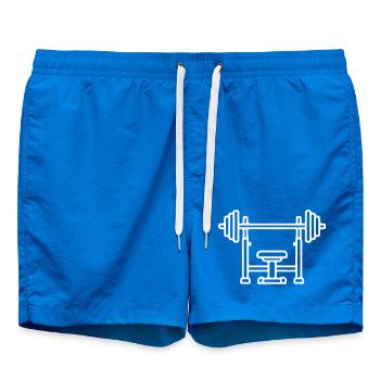 Bench press weight bench icon - Swim Trunks - cobalt blue - Front