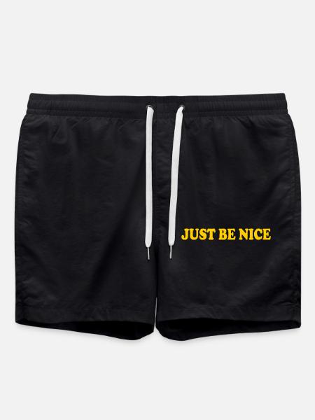Just be nice - Swim Trunks - black