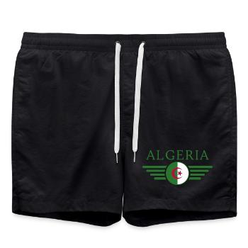I Love Algeria, Elegance Style Design T-Shirt - Swim Trunks - black - Front - AI Model Male 185 light (185cm)
