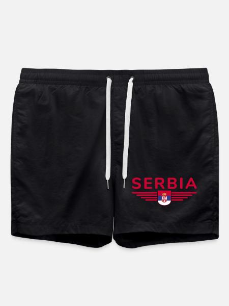 Serbia Design – Pride and Passion - Swim Trunks - black