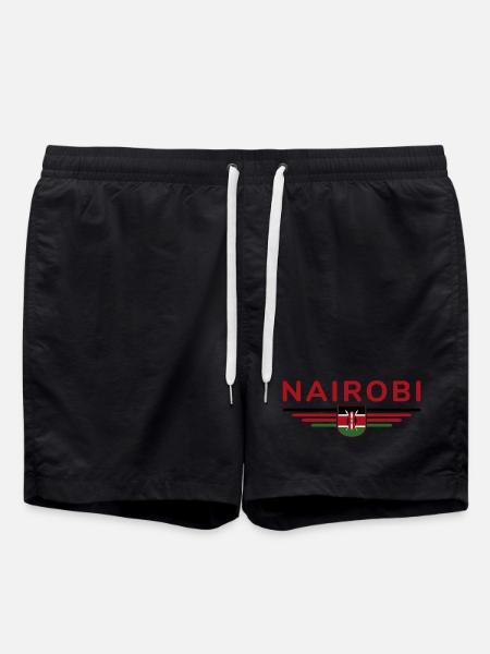 Fans de Nairobi : T-shirt pour les amoureux du Kenya - Short de bain - noir