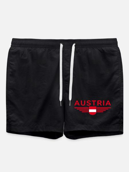 Österreich Fan T Shirt Outfit Design - Badeshorts - Schwarz