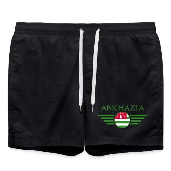 J’aime l’Abkhazie, T-shirt design de style élégance - Short de bain - noir - Devant - AI Model Male 185 light (185cm)