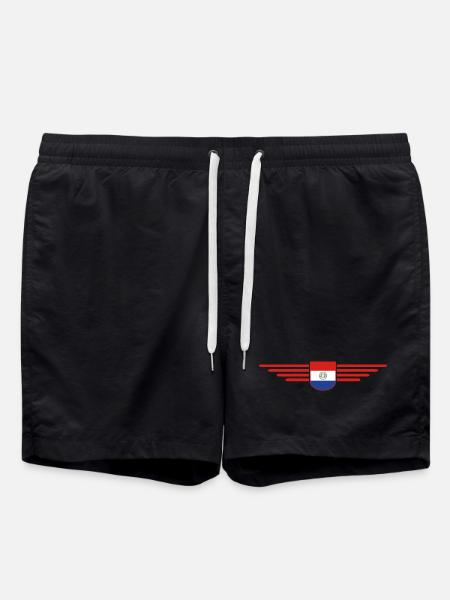 Paraguay Fan T-Shirt - Swim Trunks - black