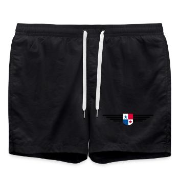 Conception du t-shirt Panama - Short de bain - noir - Devant - AI Model Male 185 light (185cm)