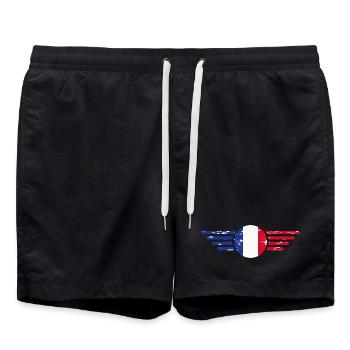 I Love France Elegance Style Design T-Shirt - Swim Trunks - black - Front - AI Model Male 185 light (185cm)