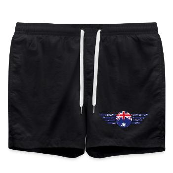 Ich liebe Australien, Eleganz Stil Design T-Shirt - Badeshorts - Schwarz - Vorne - AI Model Male 185 light (185cm)