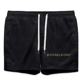 Düsseldorf Fan T-Shirt – Stylish & Unique! - Swim Trunks - black - Front - AI Model Male 185 light (185cm)