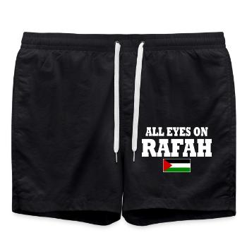 all eyes on rafah - Short de bain - noir - Devant - AI Model Male 185 light (185cm)