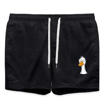 Dumme Gans - Badeshorts - Schwarz - Vorne - AI Model Male 185 light (185cm)