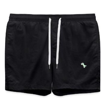 Dinosaurier - Badeshorts - Schwarz - Vorne - AI Model Male 185 light (185cm)