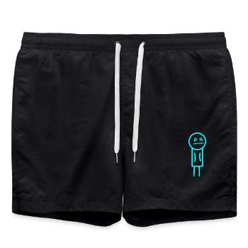 Verzweifelte Figur  - Badeshorts - Schwarz - Vorne - AI Model Male 185 light (185cm)