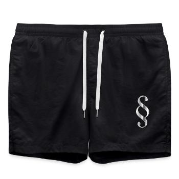 Paragraph Gesetze Jura - Badeshorts - Schwarz - Vorne - AI Model Male 185 light (185cm)