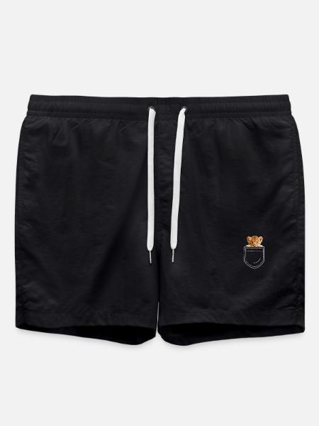 Löwe - Badeshorts - Schwarz