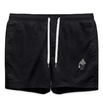Petanque Spieler Linkshänder - Badeshorts - Schwarz - Vorne - AI Model Male 185 light (185cm)