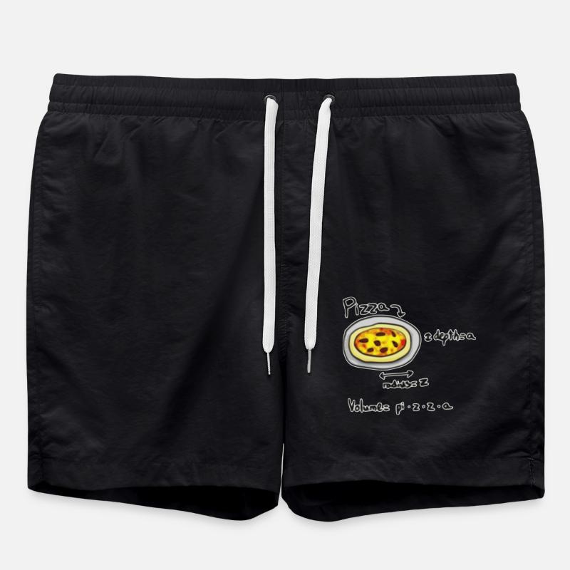 pizza math nerd - Swim Trunks - black