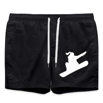 Snowboardgirl - blanc ! - Short de bain - noir - Devant - AI Model Male 185 light (185cm)