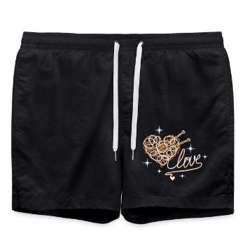 tricot - Short de bain - noir - Devant - AI Model Male 185 light (185cm)