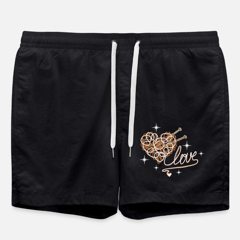 Stricken - Badeshorts - Schwarz