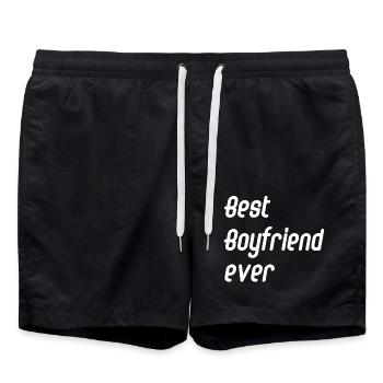 meilleur petit ami jamais - Short de bain - noir - Devant - AI Model Male 185 light (185cm)