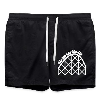 roller coaster - Swim Trunks - black - Front - AI Model Male 185 light (185cm)