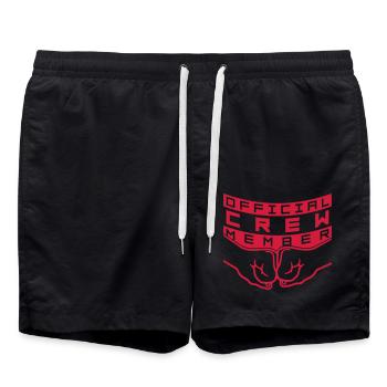Team Official Crew - Swim Trunks - black - Front - AI Model Male 185 light (185cm)