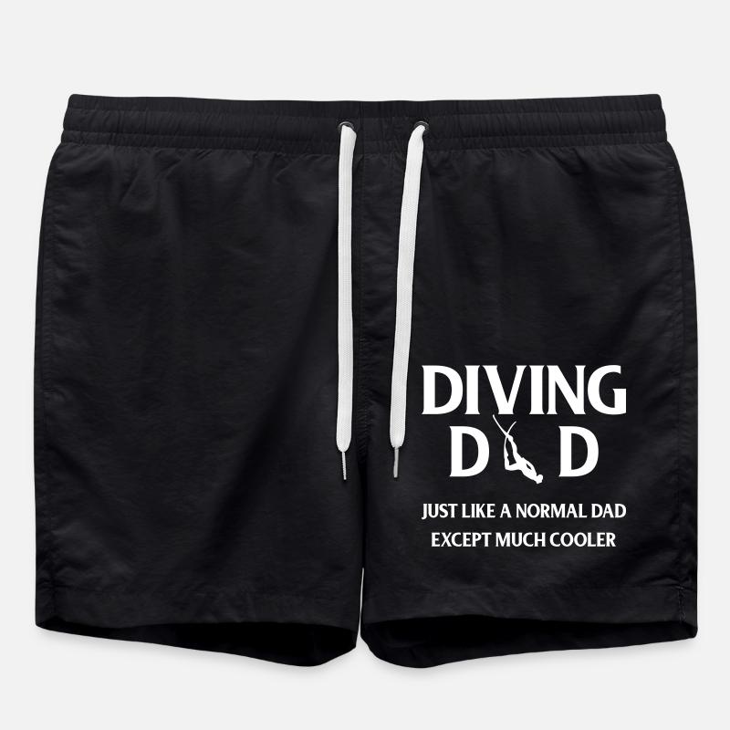 Diving Dad - Badeshorts - Schwarz