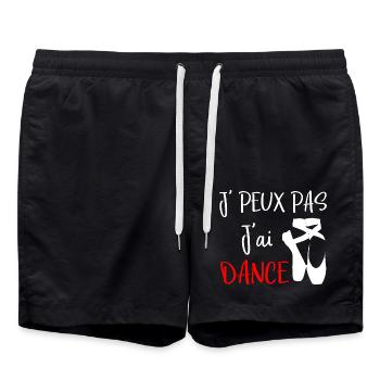 j'peux pas j'ai dance cadeau humour danse - Short de bain - noir - Devant - AI Model Male 185 light (185cm)