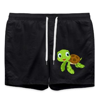 Bébé eau tortue - Short de bain - noir - Devant - AI Model Male 185 light (185cm)