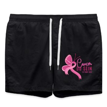 Ruben Rose De Sensibilisation Au Cancer Du Sein - Short de bain - noir - Devant - AI Model Male 185 light (185cm)