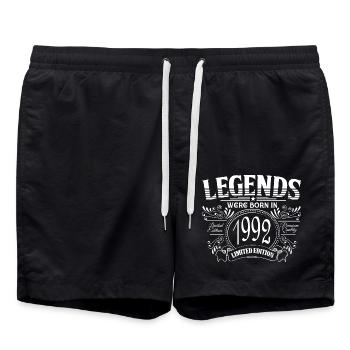 Birthday 1992 Gift Idea - Swim Trunks - black - Front - AI Model Male 185 light (185cm)