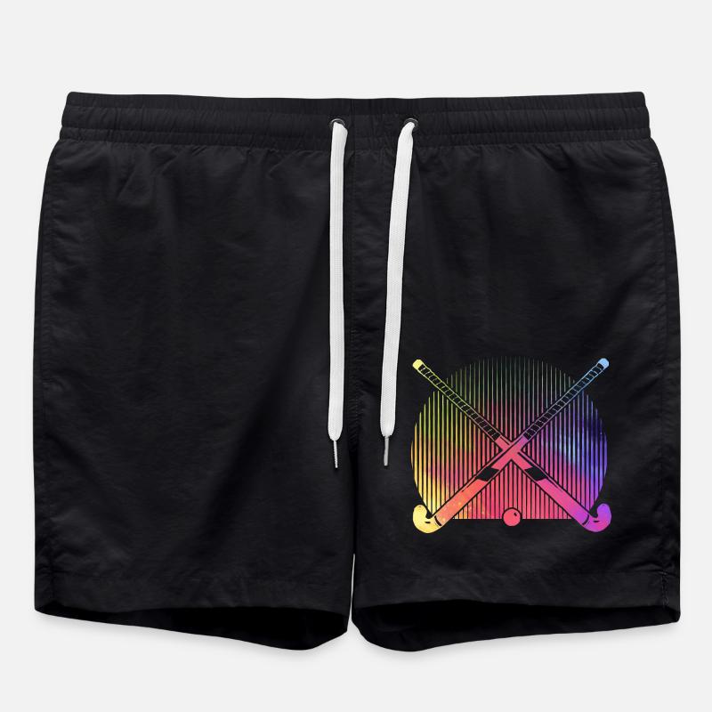 Hockey Retro - Badeshorts - Schwarz
