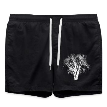 Tree Silhuette - Swim Trunks - black - Front - AI Model Male 185 light (185cm)