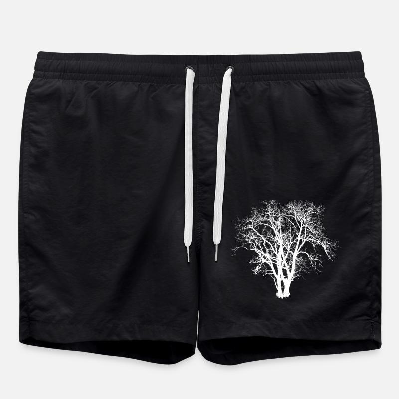Tree Silhuette - Swim Trunks - black