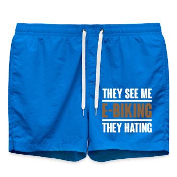 They see me e biking - Vector Graphics - Swim Trunks - cobalt blue - Front