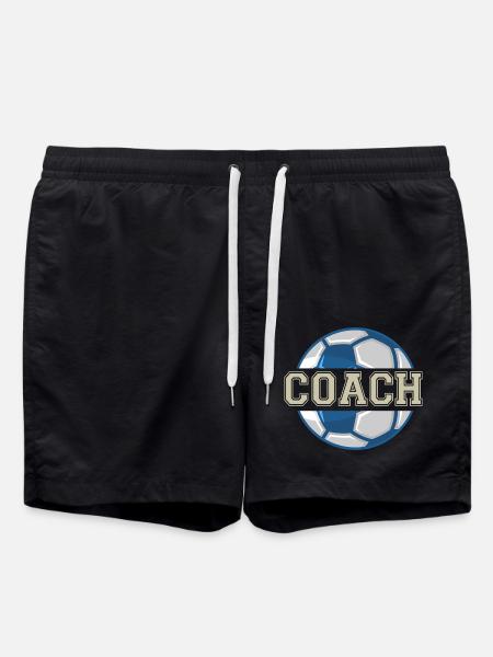 coach trainer entraineur football sport - Short de bain - noir