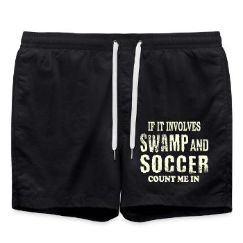 Swamp Soccer - Badeshorts - Schwarz - Vorne - AI Model Male 185 light (185cm)