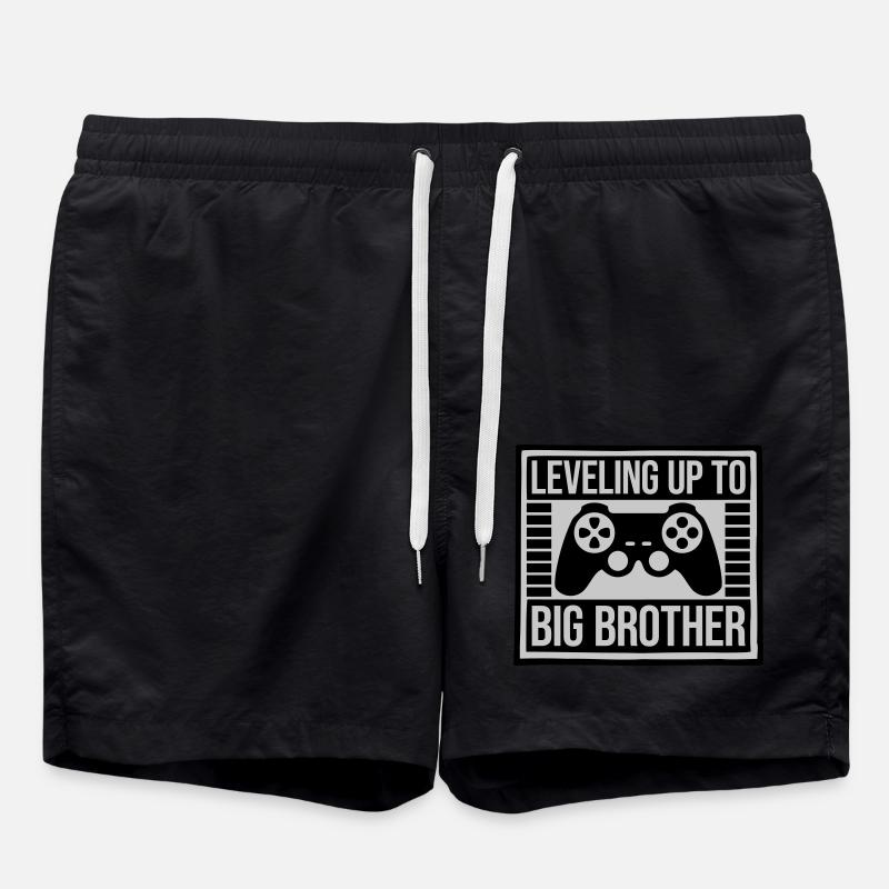 Leveling up big brother - Swim Trunks - black