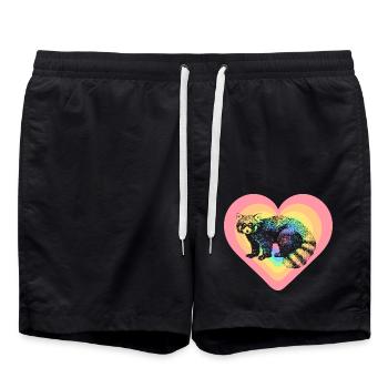 Petit panda - Short de bain - noir - Devant - AI Model Male 185 light (185cm)