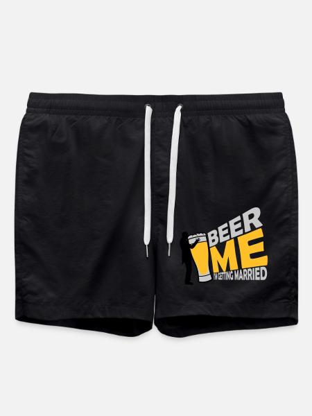 Beer Me Getting Married - Swim Trunks - black