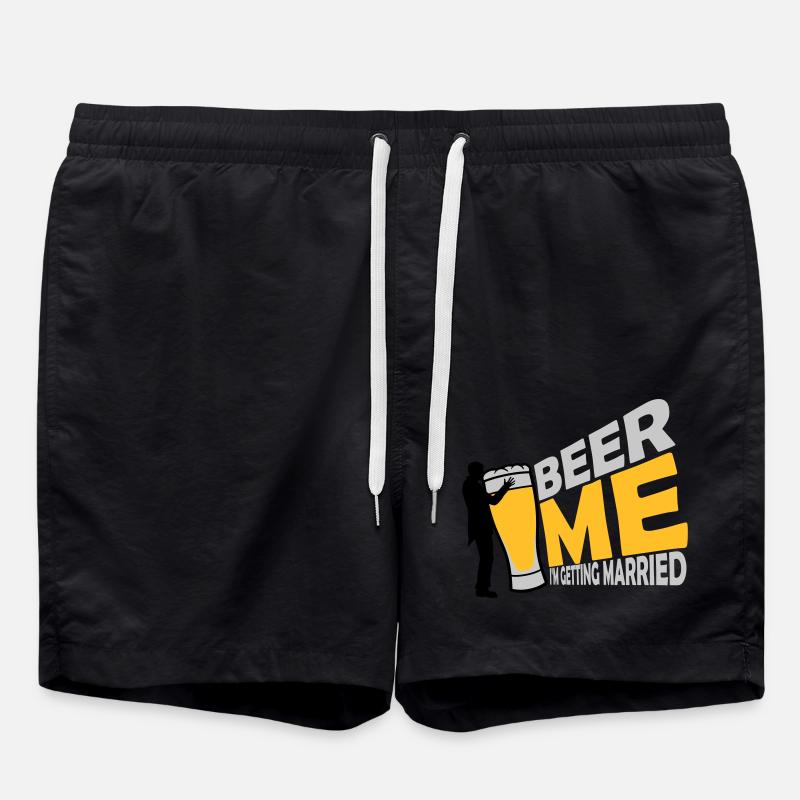 Beer Me Me marier - Short de bain - noir