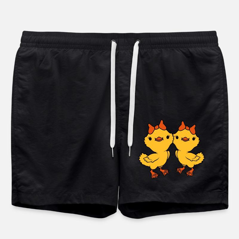 2 Chicks Team Freunde - Badeshorts - Schwarz